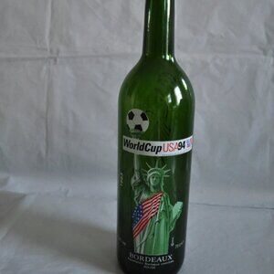 1994 FIFA World Cup USA Liberty Empty Wine Bottle with Cork Bordeaux France 1993